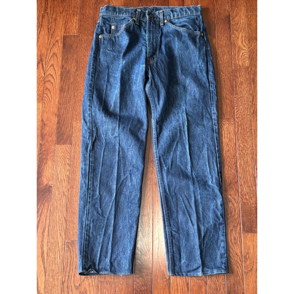 Vintage Levis 505 Orange Tab Jeans 32x30 Dark Wash Straight Leg Made in USA 1982
